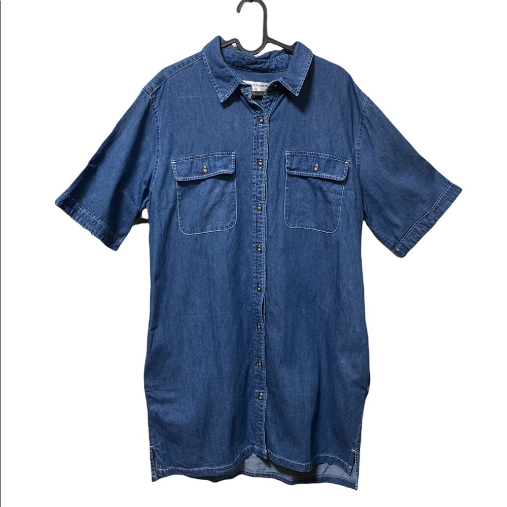American apparel denim button down  shirt dress